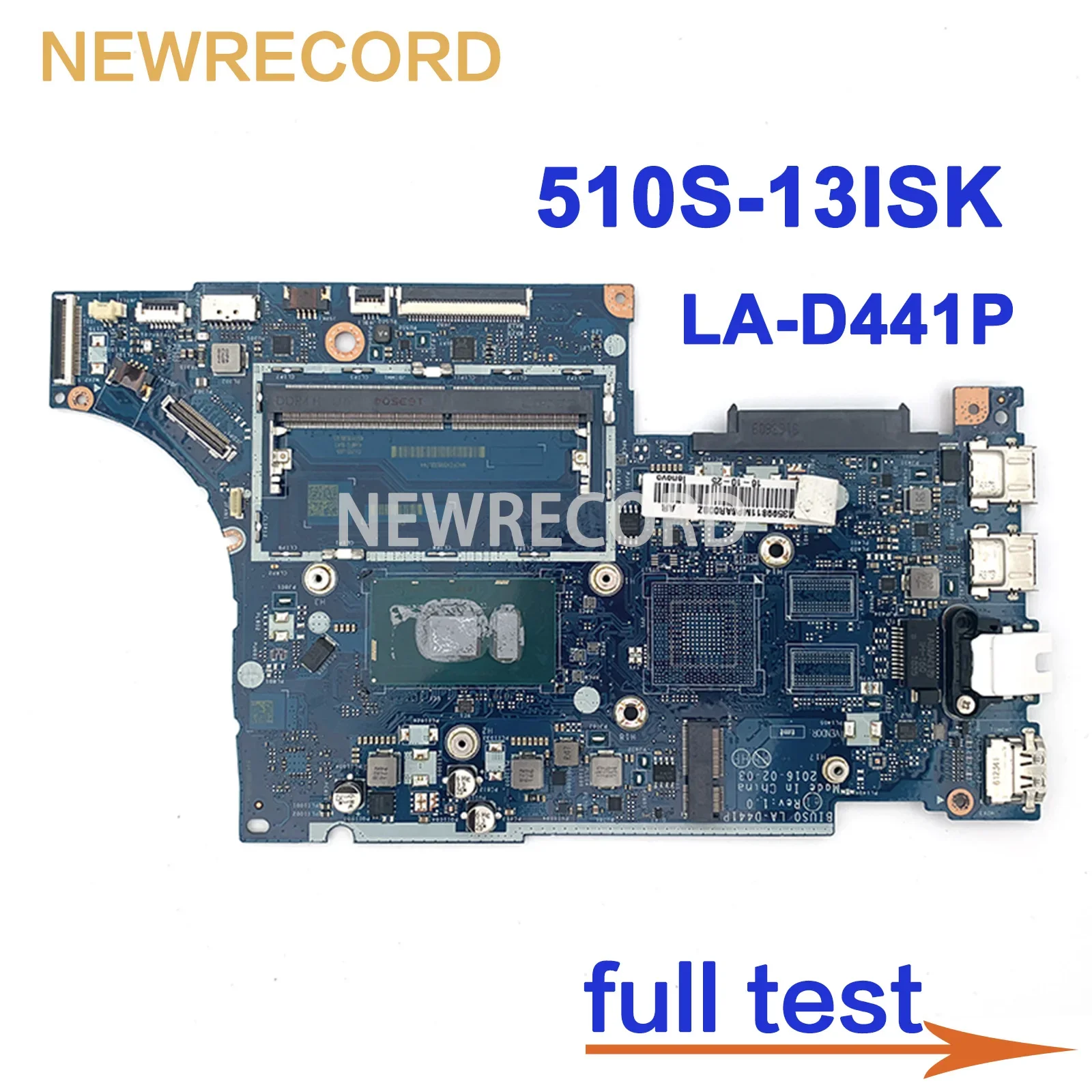 

For Lenovo ideapad 510S-13ISK 510S-13IKB Laptop Motherboard BIUS0 LA-D441P With Core i3 I5 I7 CPU UMA/2G-GPU DDR4 Motherboard