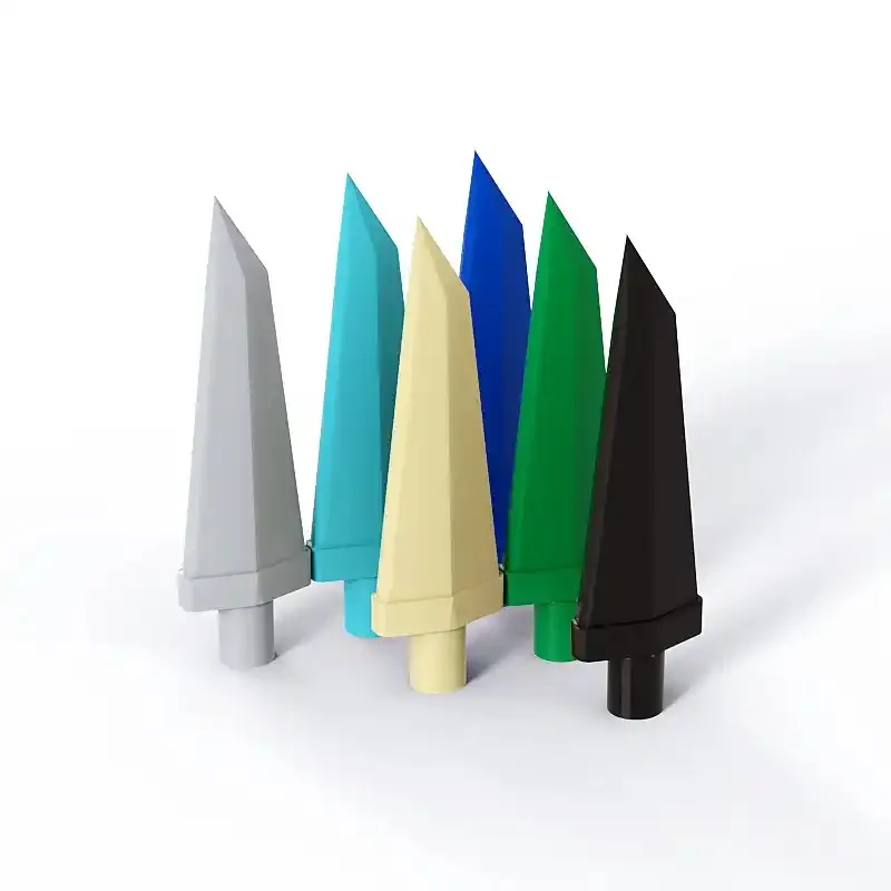 20 peças moc 64727 arma espada 3.5l diy blocos de construção flexíveis com extremidade da barra empilhamento tijolos brinquedos educativos para crianças