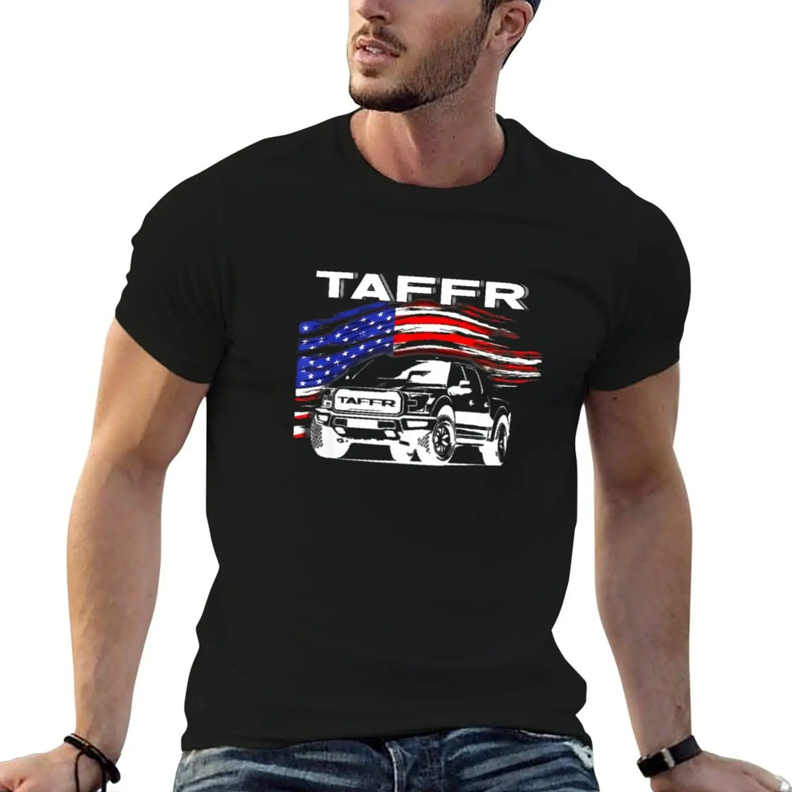 

Flag cotton Funny Pickup Meme Video Viral funny man for American T-Shirt TAFFR shirts t t shirts Truck man