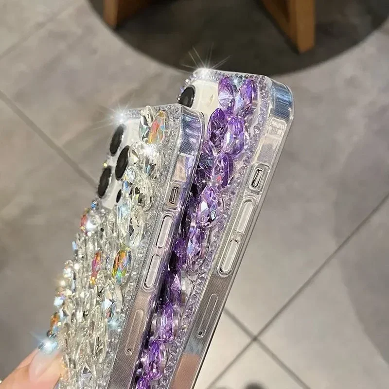 Luxury Glitter Rhinestone Case for Xiaomi, Bling Diamond Bumper Cover, for Redmi 9A, 9C, 9Pro, Note10S, Note11 Pro, 12