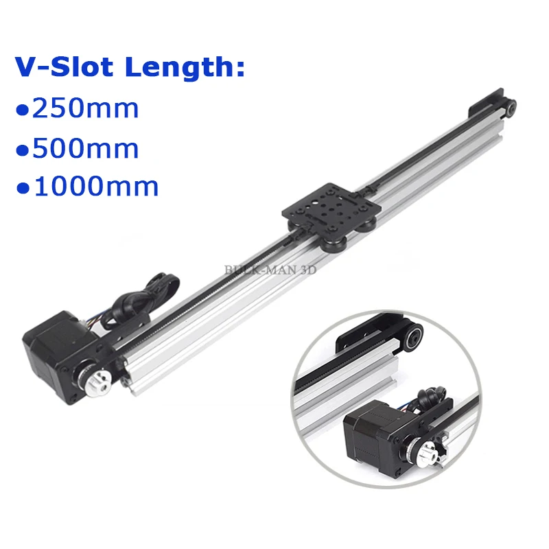 

V-Slot NEMA 17 Linear Actuator Bundle Diy Belt Driven Kit with Nema 17 Stepper Motor 250mm 500mm 1000mm