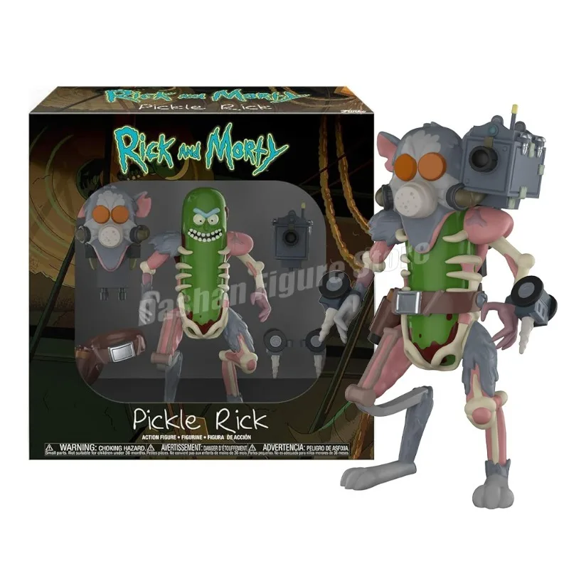 Figura de acción de Pickle de Anime de 15cm, muñeca de colección de PVC, modelo de paz entre los mundos, adornos, casco de ratón, modelo de juguete, regalos para niños