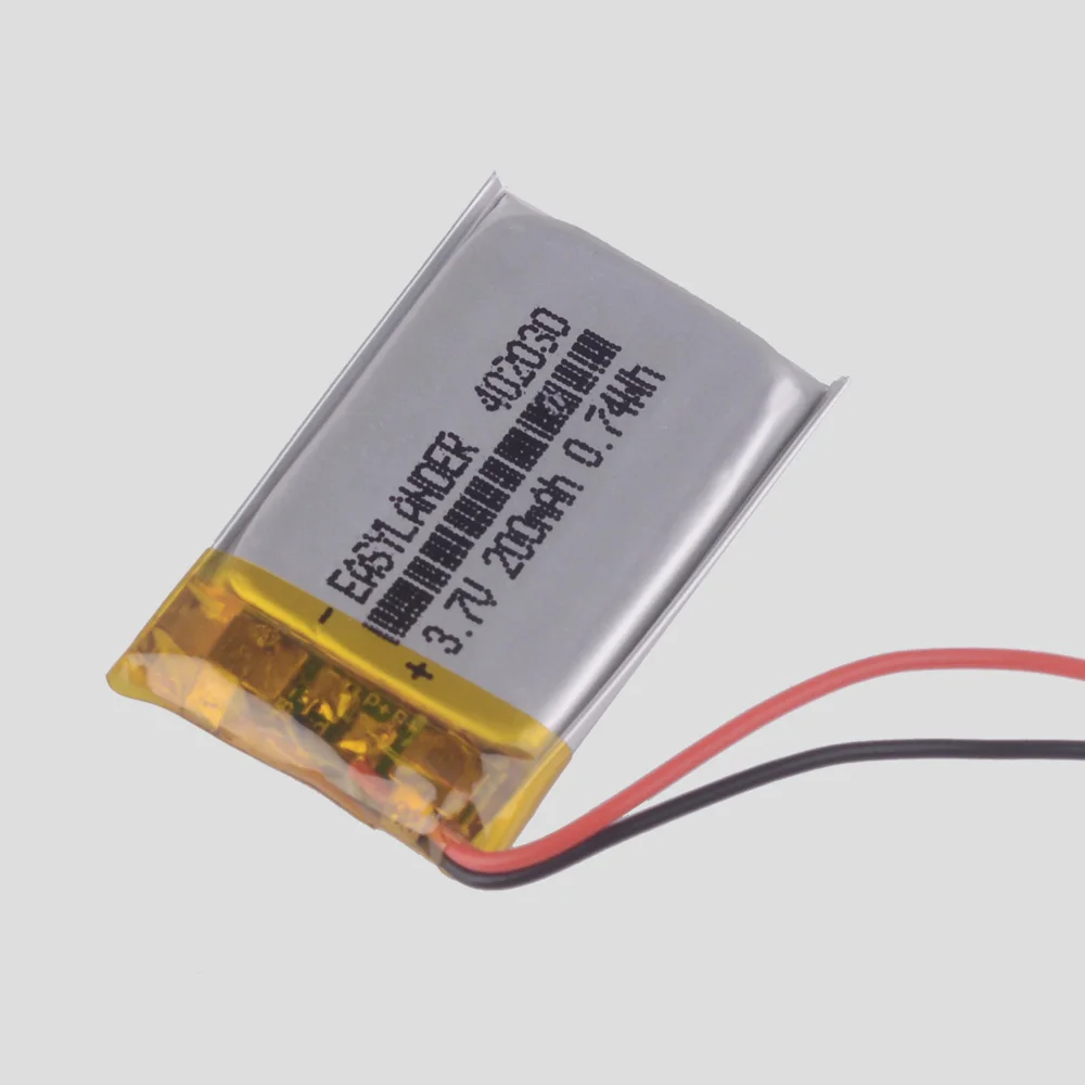 3.7V 200mAh 402030   Akumulator litowo-jonowy polimerowy