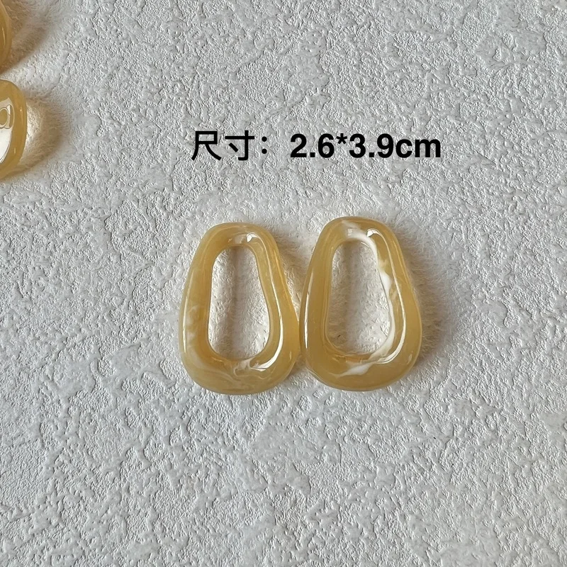 30pc Diy French-Style Oval Arc-Shaped Belt Buckle Decorative Accessory Acrylic Material