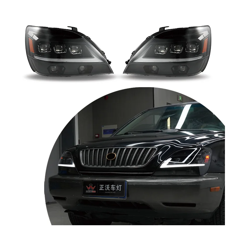 

Zhengwo Factory Led Headlight For Lexus RX 1998-2002 Front Light Start Up Animation Sequential Indicator Front Lamp
