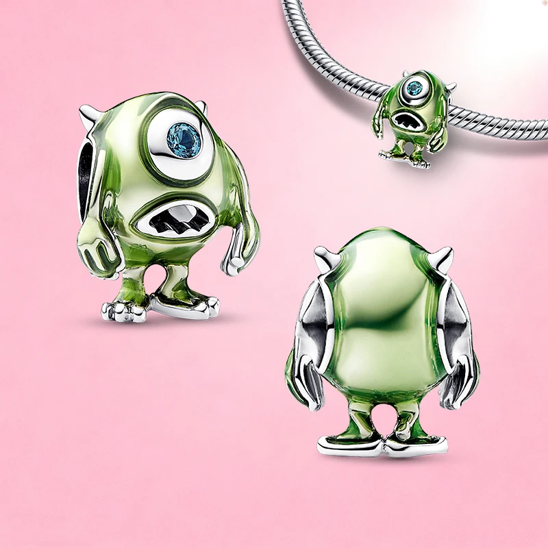 Danturn 925 فضة ديزني علاء الدين سنو وايت المجمدة دلايات صالح أساور قلادة المعلقات للنساء DIY بها بنفسك صنع المجوهرات