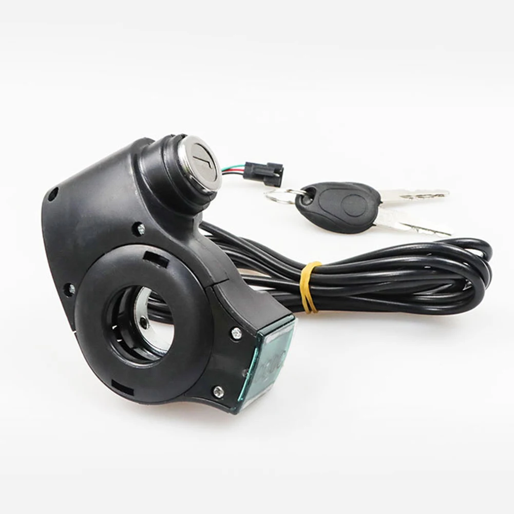 electric Bike Thumb Throttle Digitale Battery Voltage Display Voltmeter Switch Power Met Key Lock