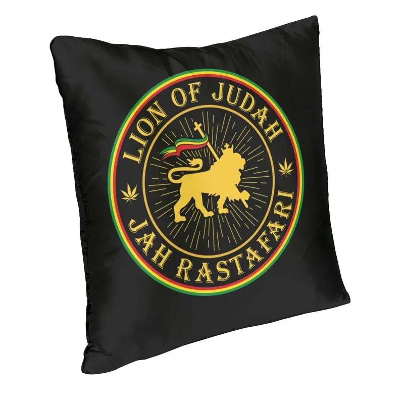 Jah Rastafari Rasta Lion Of Judah Throw Pillow Cover Home Decor Custom Square Cushion Cover 45x45cm Pillowcover for Living Room