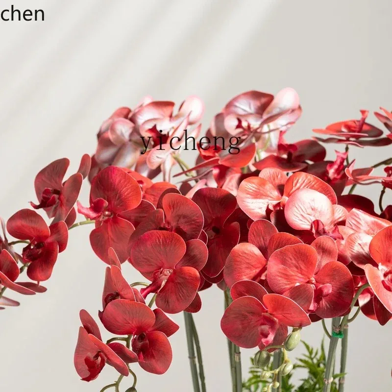 B6  Butterfly Orchid Floral Art Niche Living Room TV Cabinet Bonsai Decoration Desktop Ornament