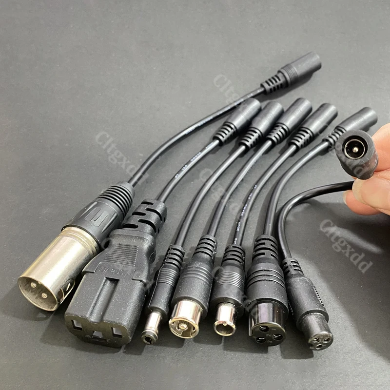 DC-Adapter-Konverterstecker 5,5mm*2,1mm Buchse auf XLR 3-polig 5,5*2,5mm 8,0*1,6mm RCA M12 M16 C13 Stecker Geeignet für Roller – Detail 3