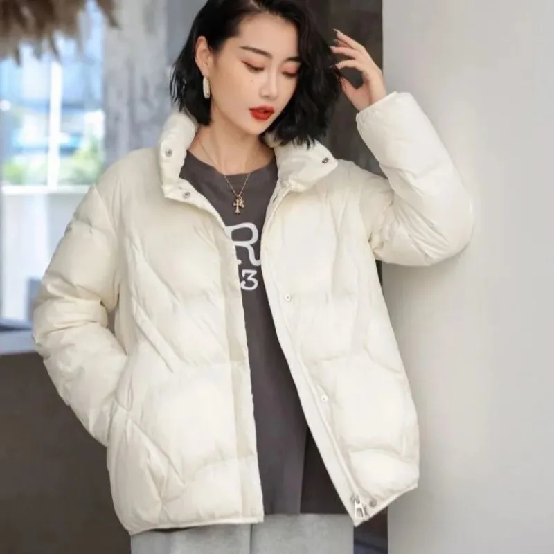 2023 New Women Down Jacket Winter Coat Short Frivolous Parkas Loose Thick Warm Outwear Fashion Leisure Time Simplicity Overcoat