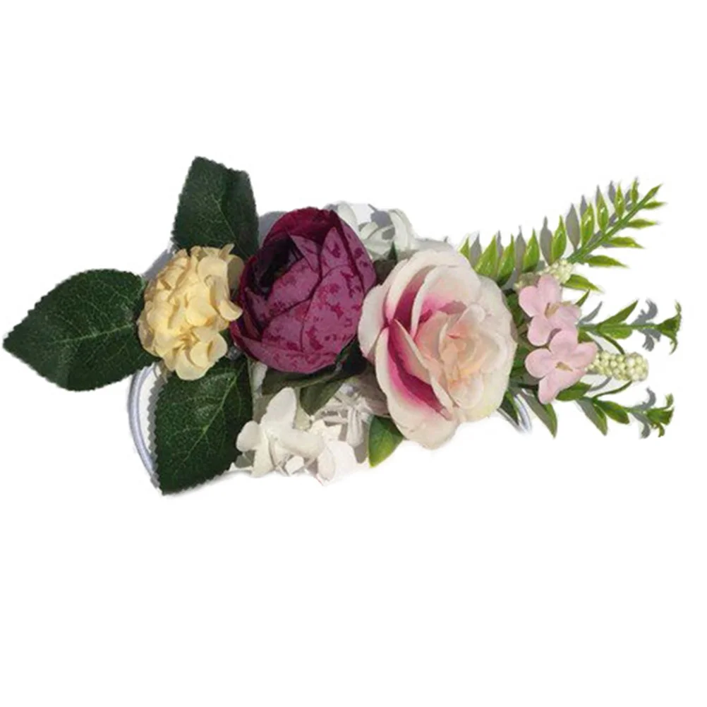 

Pet Headwear Simulated Flower Ring Adjustable Headband Chest Decoration European American Style Dog Cat Pet Headwear