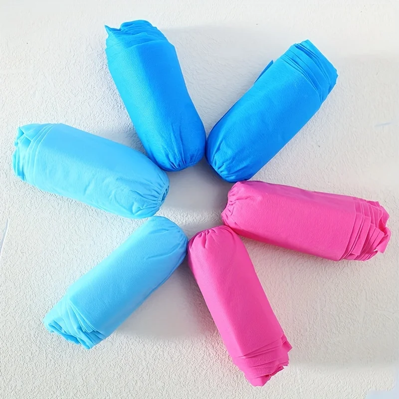 100pcs Disposable Shoe Cover Dustproof Non-slip Dhoe Cover Children Students Adult Non-woven Household Foot Cover