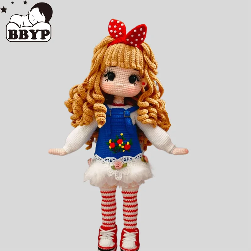 

Handmade Knitting Doll Crochet Rose Girl Crochet Dolls For Home Accessories Pattern Craft Toy Ornaments