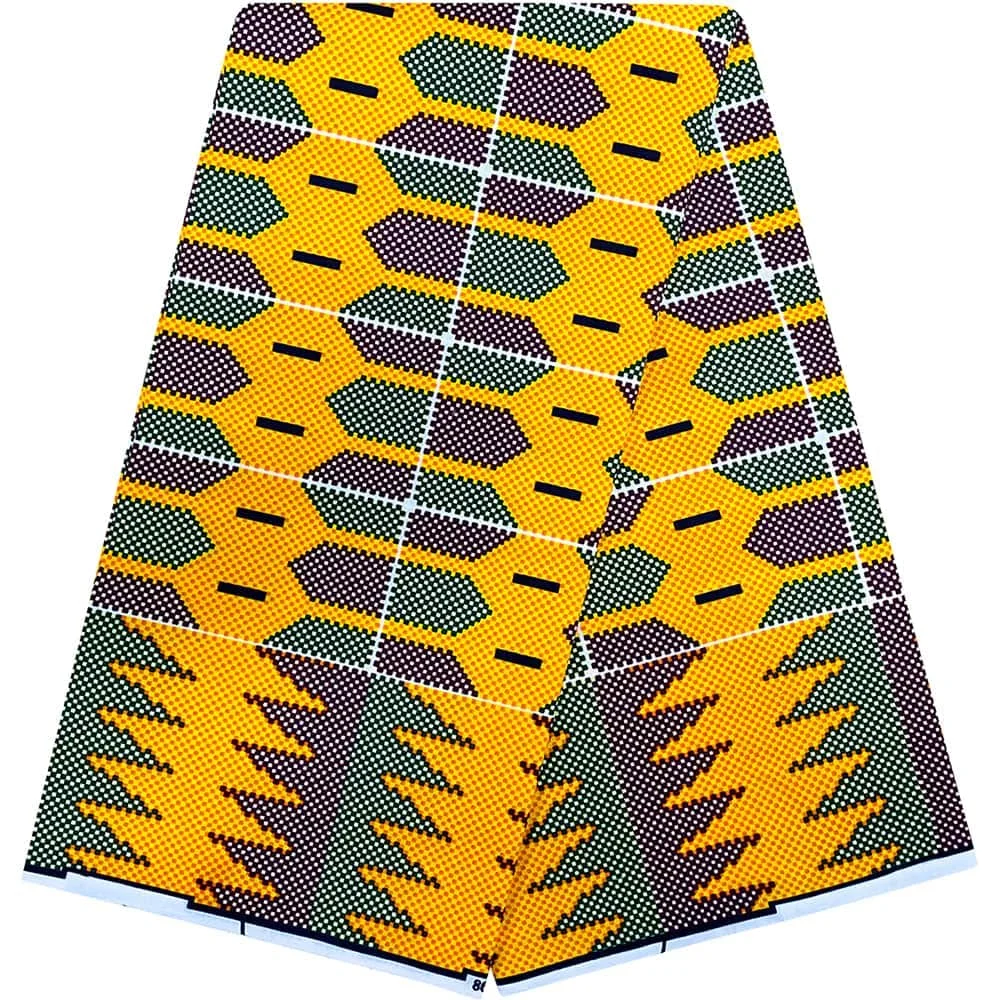 

Dynamic 100% Polyester Fabric with African Print Wax and Ethnic Flair for Garment Making
