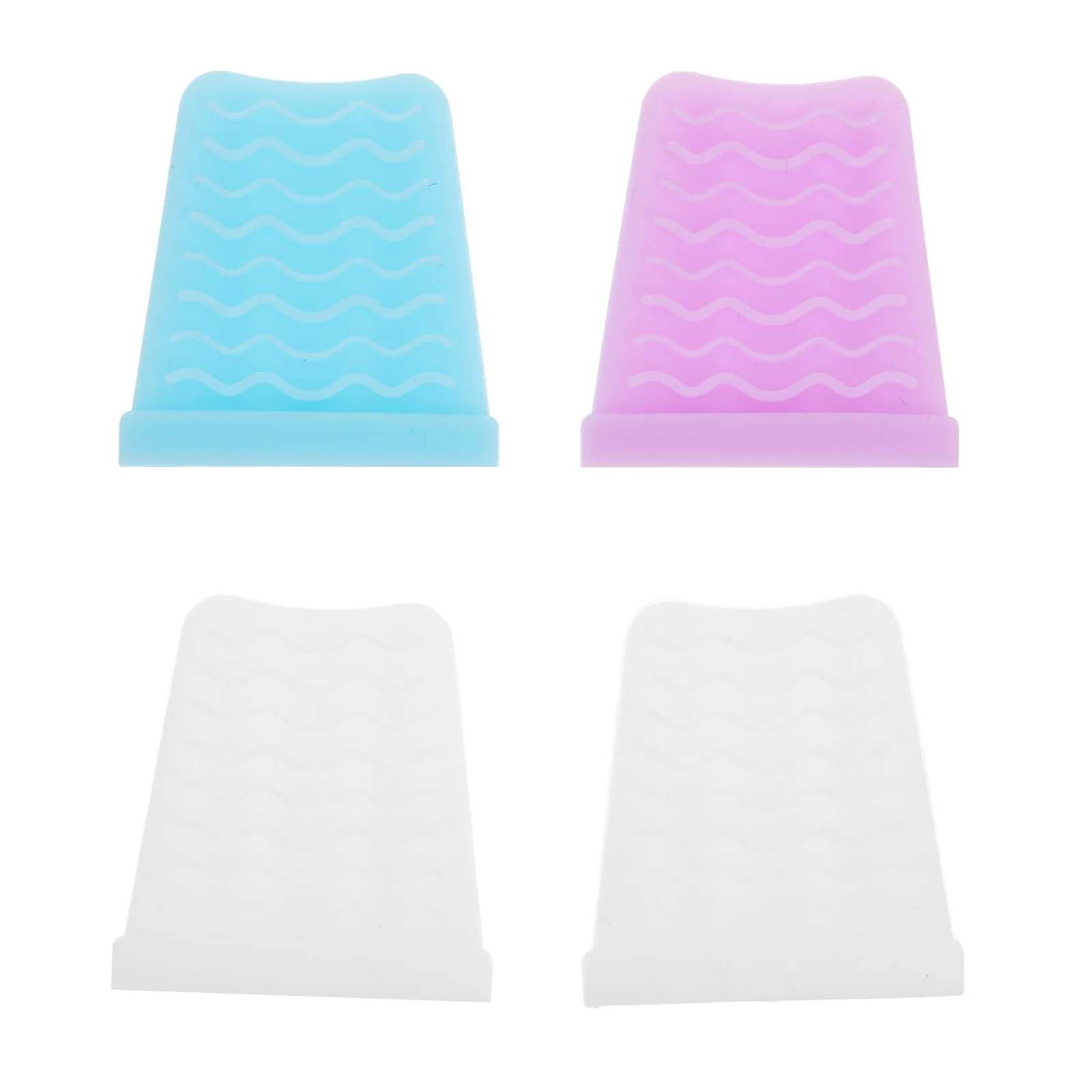 4 個のシリコンカバー スキンスクレーパーツール用 フェイスリムーバー保護スリーブ フェイシャルスパチュラアクセサリー クリーンケア