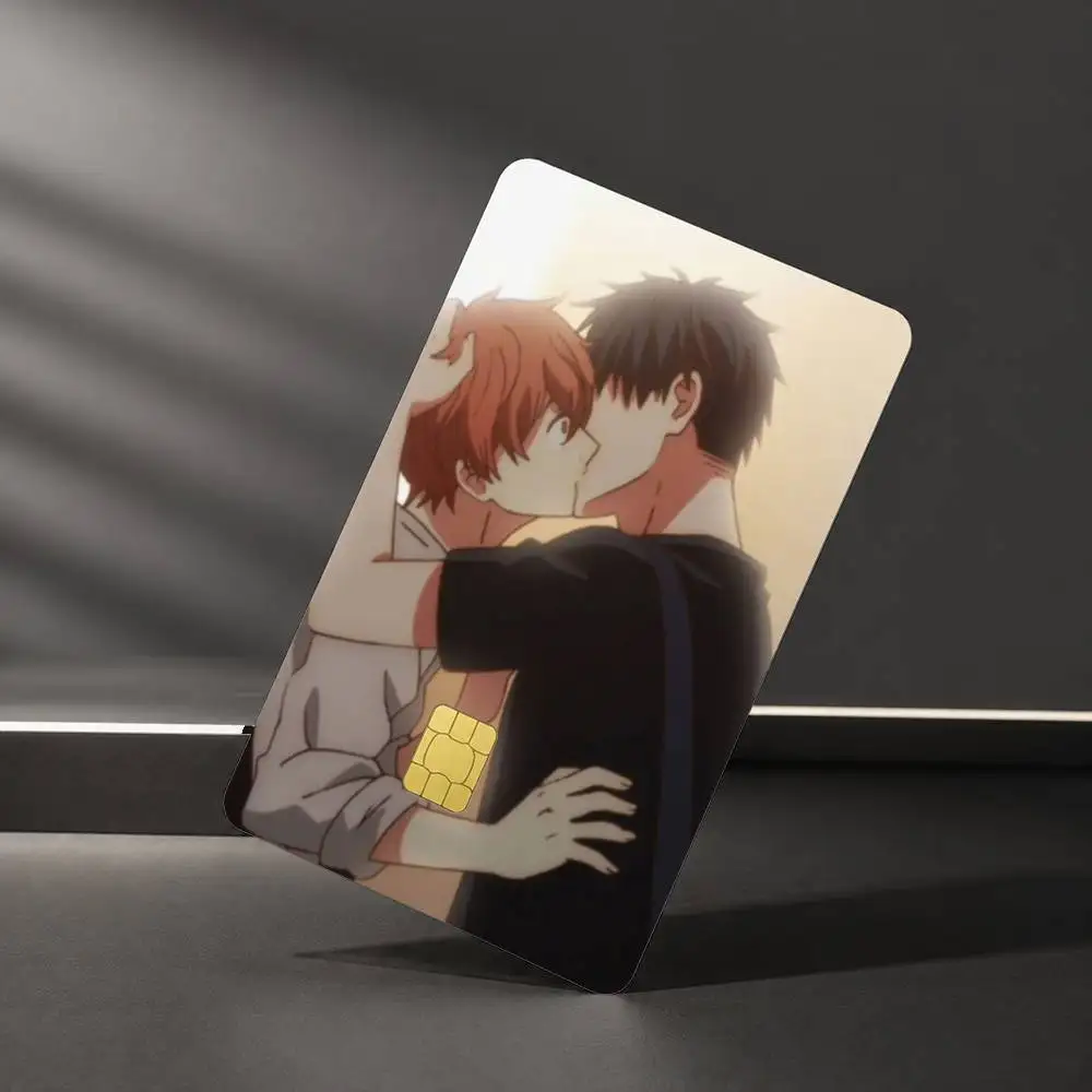Given- BL- Anime Ritsuka Mafuyu Sato HD Waterproof Card Skins Protective Stickers for Credit Bank Game Cards