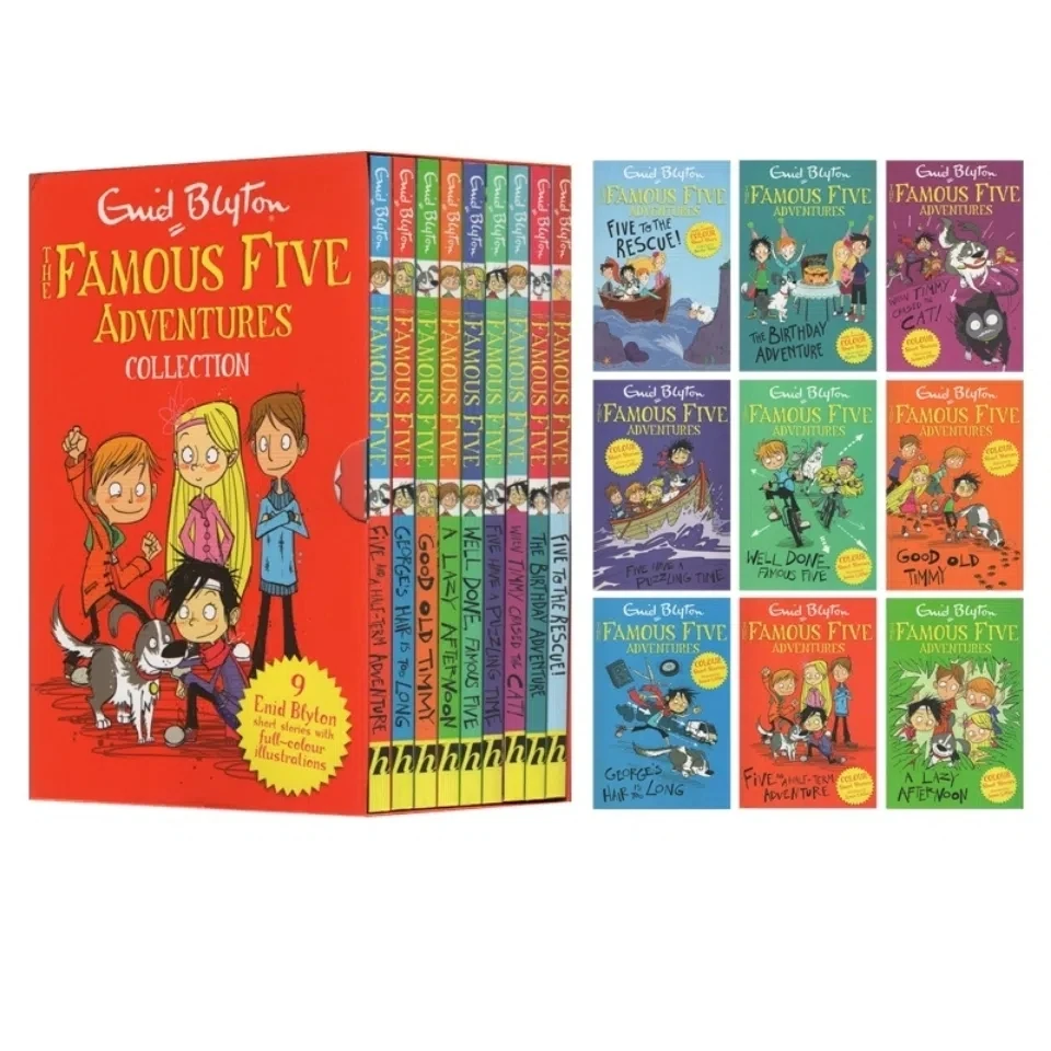 وں/Set Enid Blyton The Famous Five Adventures Collection Children English Picture Book Detective Stories