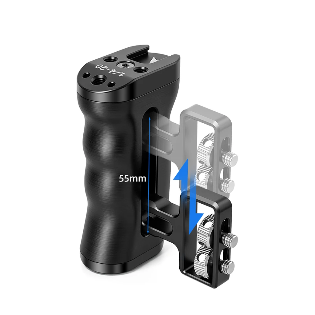 DSLR-Kamera-Cage-Rig mit NATO-Schienen-Seitengriff, rutschfester Gimbal-Hebegriff, Cold Shoe Mount, 1/4" 3/8" Gewinde, Ronin-Stabilisator – Detail 34