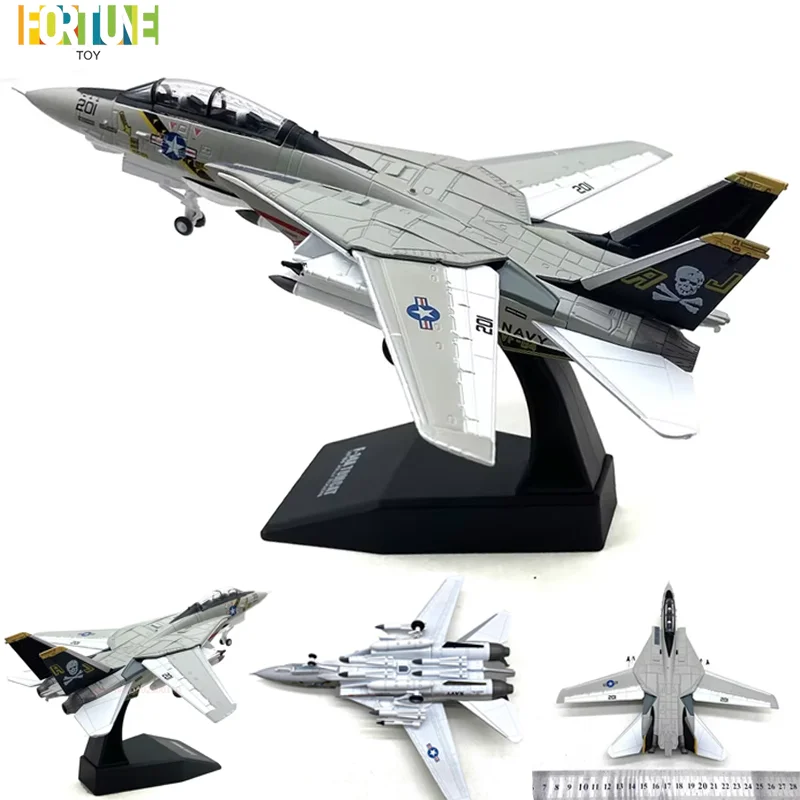 

Nsmode F-14 Tomcat Fighter Jet V84 1:100 движущиеся крылья колеса сплав модель самолета имитация игрушки для строительства и строительства