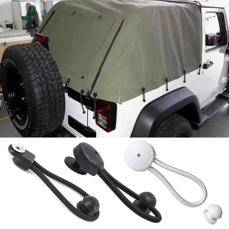 

Ball Bungee Cords Black Elastic String CanopyTarp Tie Down Straps Tent Fix Rope Tie Down Straps Elastic Rope X37F