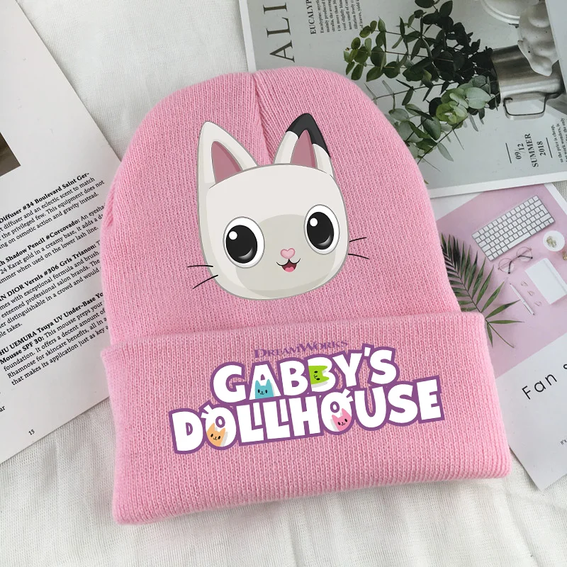 

Вязаная шапка Gabby для кукольного домика Gabbycat, милый мультяшный мягкий милый головной убор для девочек, холодная шапка, теплые детские шапки, вязаные шерстяные подарки на день рождения