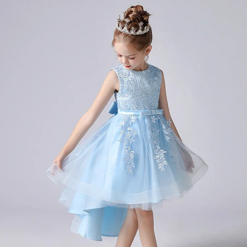 Vestido de princesa estilo chinês menina, Vestido de noite infantil, Festa de casamento, Elegante, Ano Novo, Cauda Design