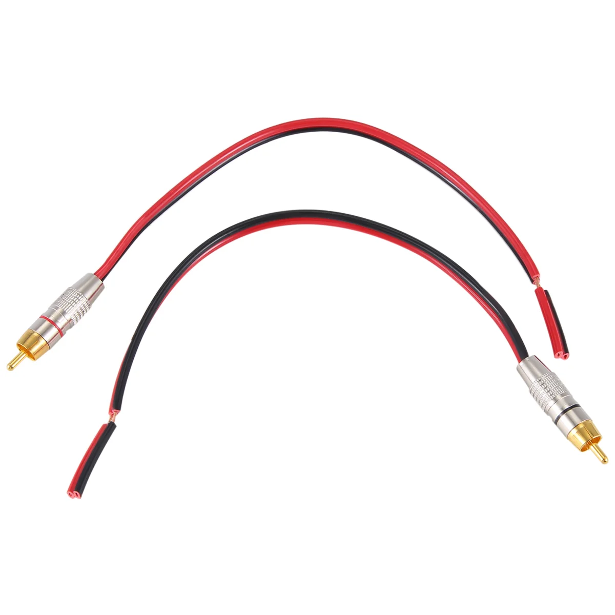 Speaker Cables to RCA Plugs Adapter, 2-Channel (1 Foot) B20