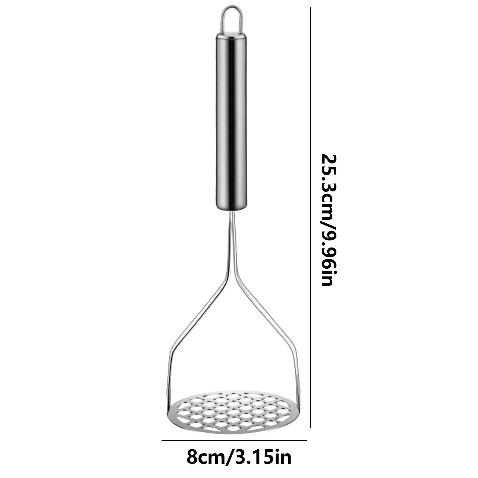 Manual Stainless Steel Potato Masher Fruit Vegetable Pressure Mud Machine Kitchen Children Food Crusher Complementary Gadget view 6