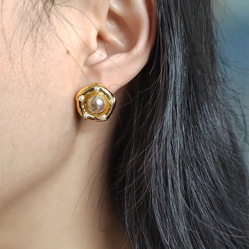

Fashion Ball Drop Earrings For Women Exquisite Metal Pearl Earring Party Jewelry Gifts