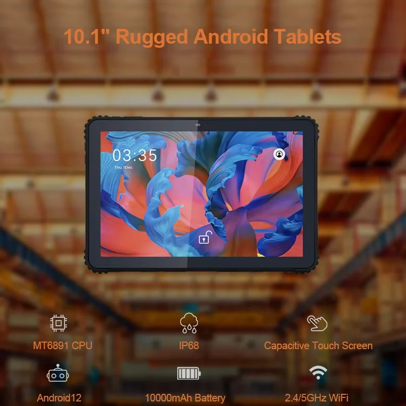 Ready Field Use 5G Sz-Hxe Rugged Android Tablet 10.1-Inch Display 8500mAh Battery Dual SIM/eSIM NFC Industrial Stock!