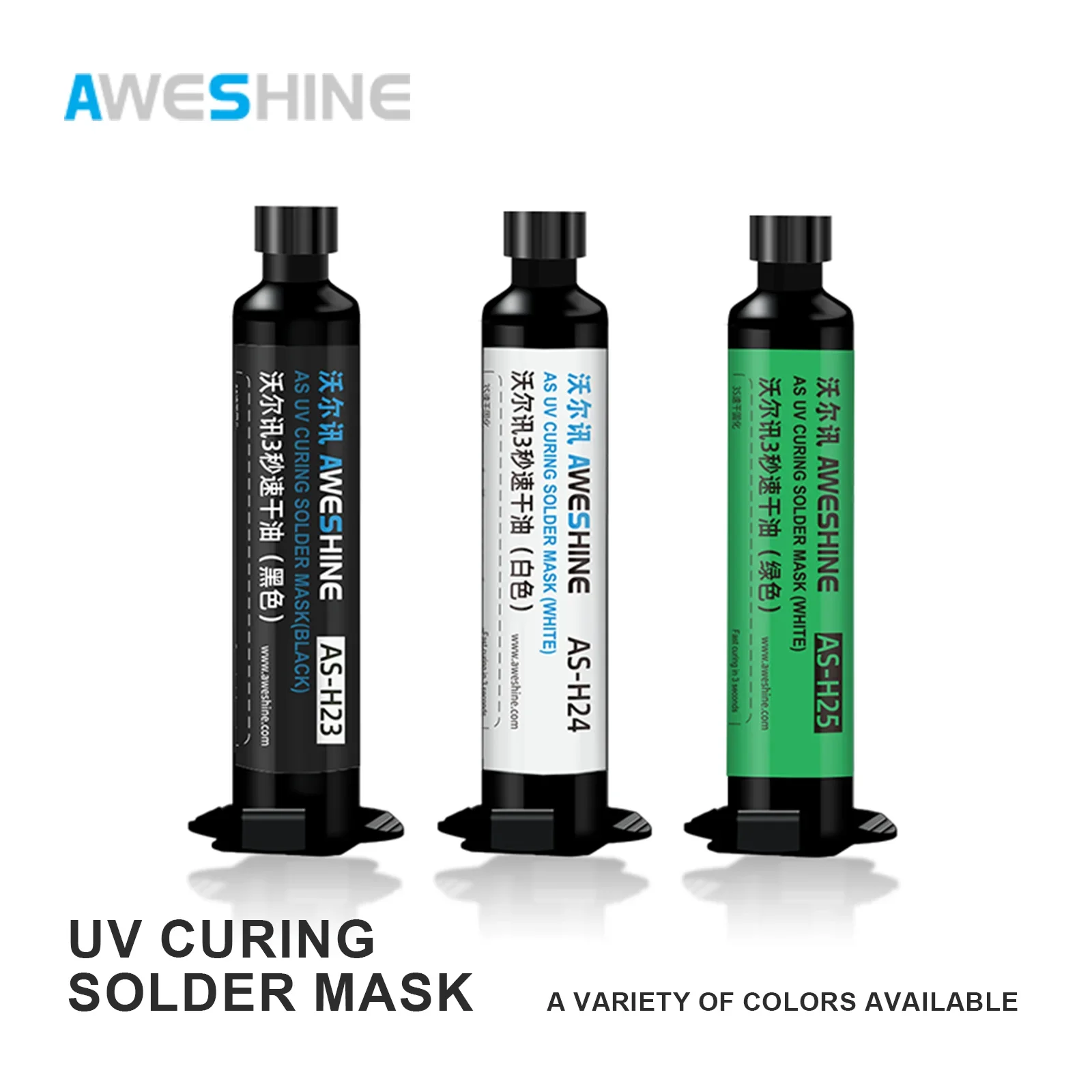 AS UV Curing Solder Mask UV Light Curing BGA PCB Solder Mask Ink Green Welding Oil Paint Prevent Corrosive Arcing