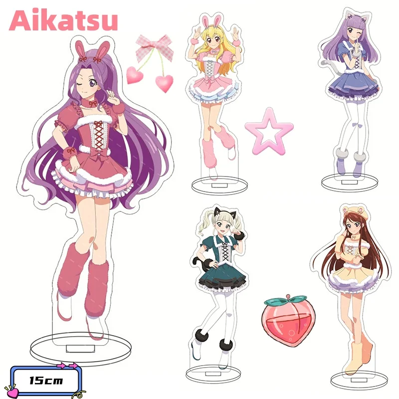 Cartoon Anime Figure Aikatsu Hoshimiya Ichigo Acrylic Stand Sign Collect Model Girl Ornaments Creativity Gift 15cm