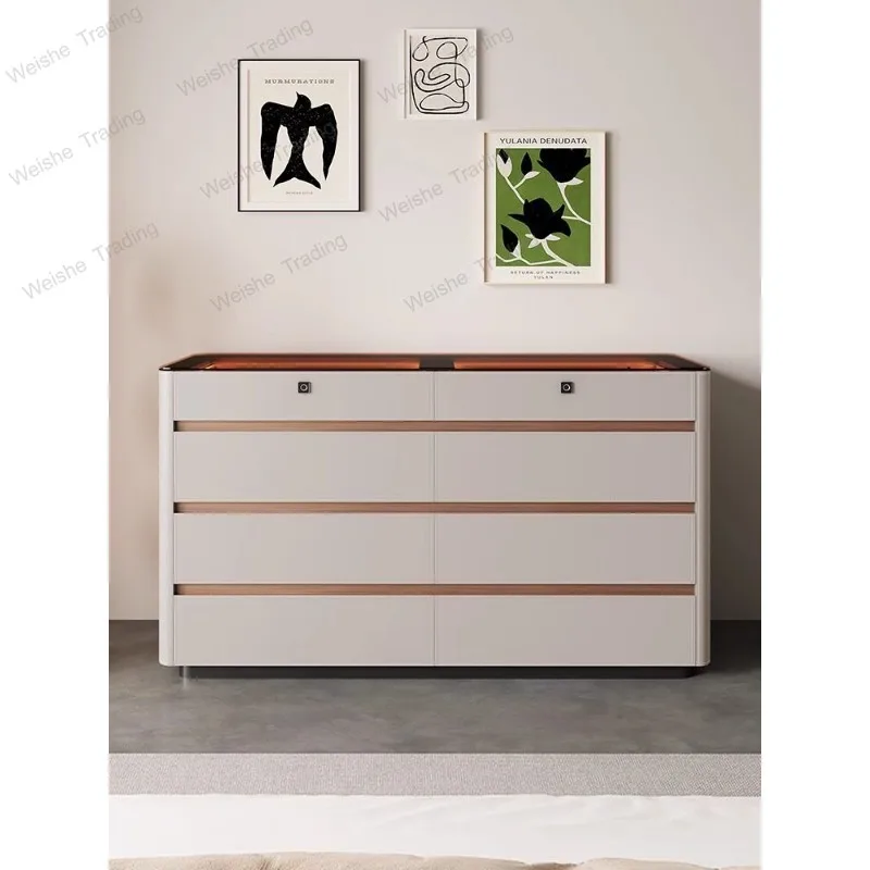 

Italian light luxury bedroom storage chest modern simple household storage jewelry display cabinet