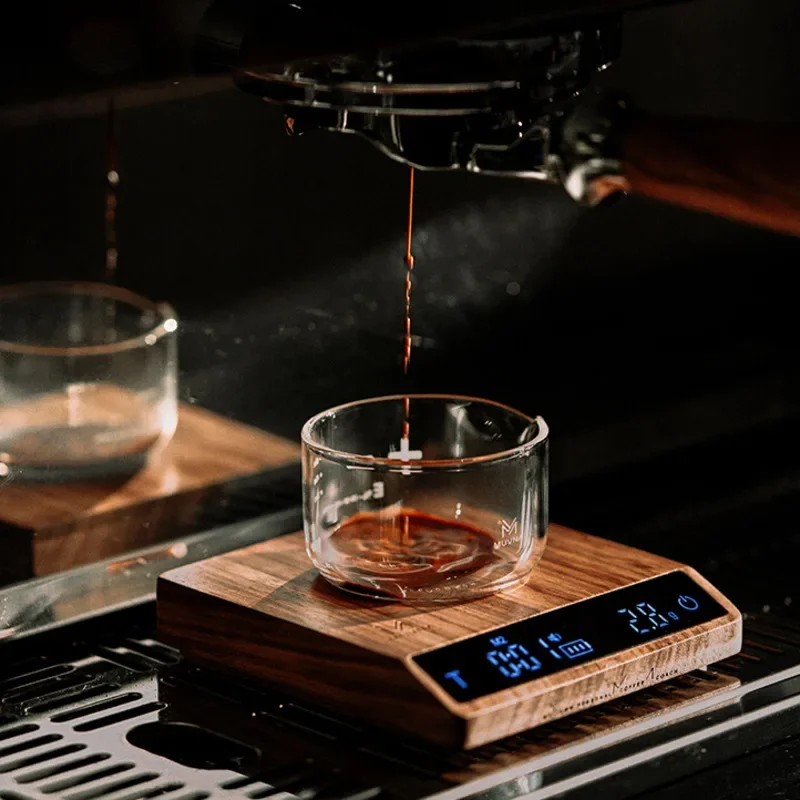 

Intelligent Precision Kitchen Scale Walnut Wood Coffee Electronic Said Simple Hand-brewed Coffee Beans Special Scales Grams