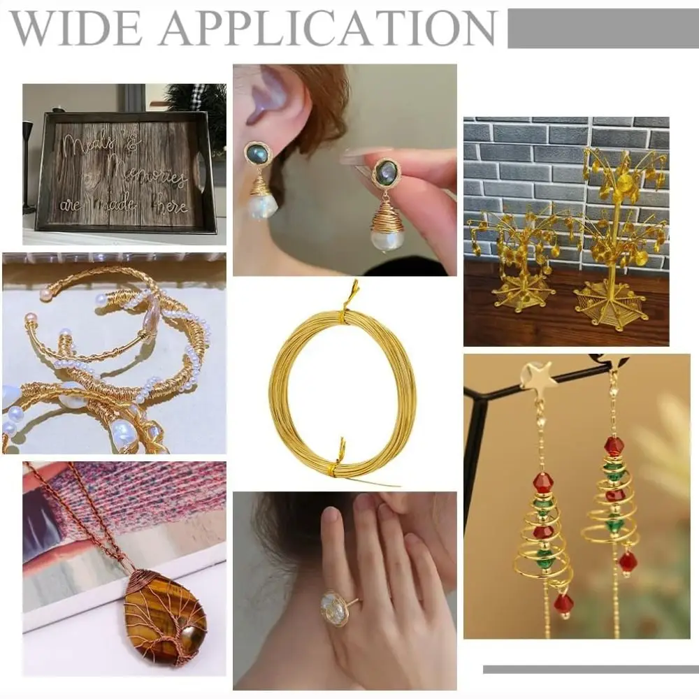 New Brass Brass Wire 5M/Roll Bendable Jewelry Wire 0.3-1mm Wrapping Wire