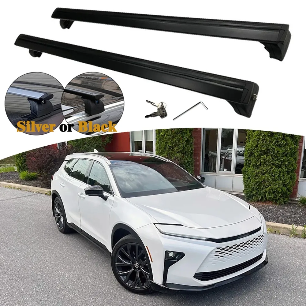 2PCS Aluminum Ajustable Crossbar Fit for Toyota Crown Signia 2025 Cross Bar Flush Roof Rack Luggage Cargo Carrier Lockable