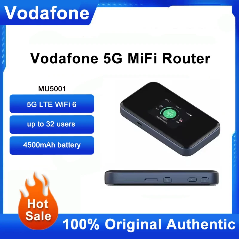 

Unlocked Vodafone MU5001 Mobile WIFI Router 5G Dual Band Portable Pocket MiFi Modem Hotspot With Sim Card Slot Repeater 4500mAh