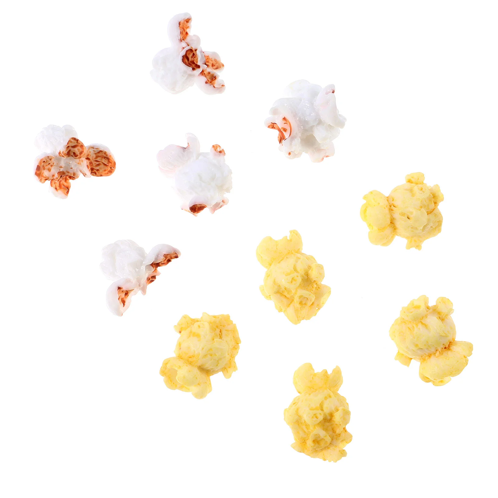 

HOLIBANNA 10pcs Popcorn Decor Resin Artificial Lifelike Popcorn Photograph Props DIY Earring Accessories