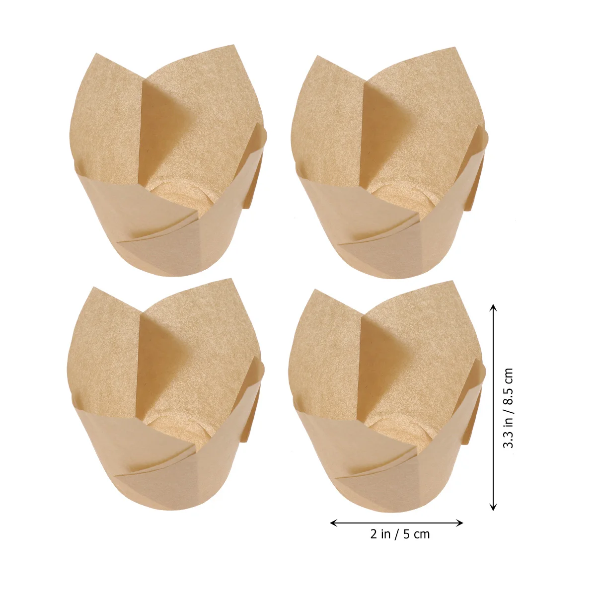 

100 Pcs Cupcake Liners Cake Wrappers Tulip Paper Baking Cups Tray Containers for Wedding Birthday Party Decorations