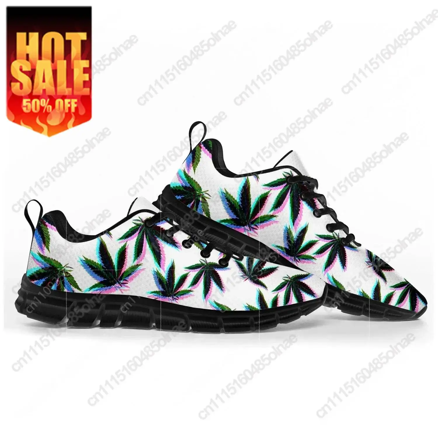 Maple Leaf Printed Pop Sports Shoes Mens Womens   Sneakers Casual Custom High Quality Couple Shoes Black