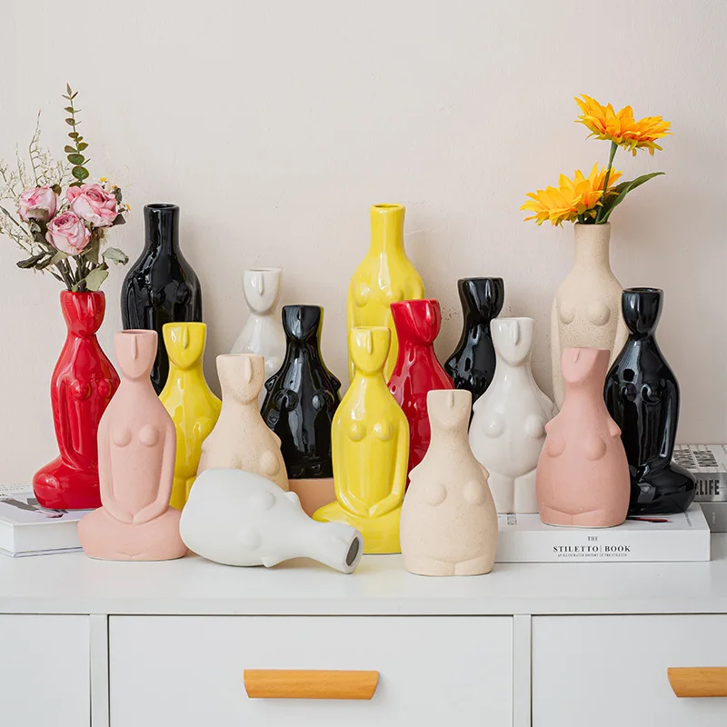 

Керамическая ваза в скандинавском стиле Ins, боди-арт, ваза с орнаментом для украшения дома, украшение офисного стола, украшение для дома в скандинавском стиле, жалюзи