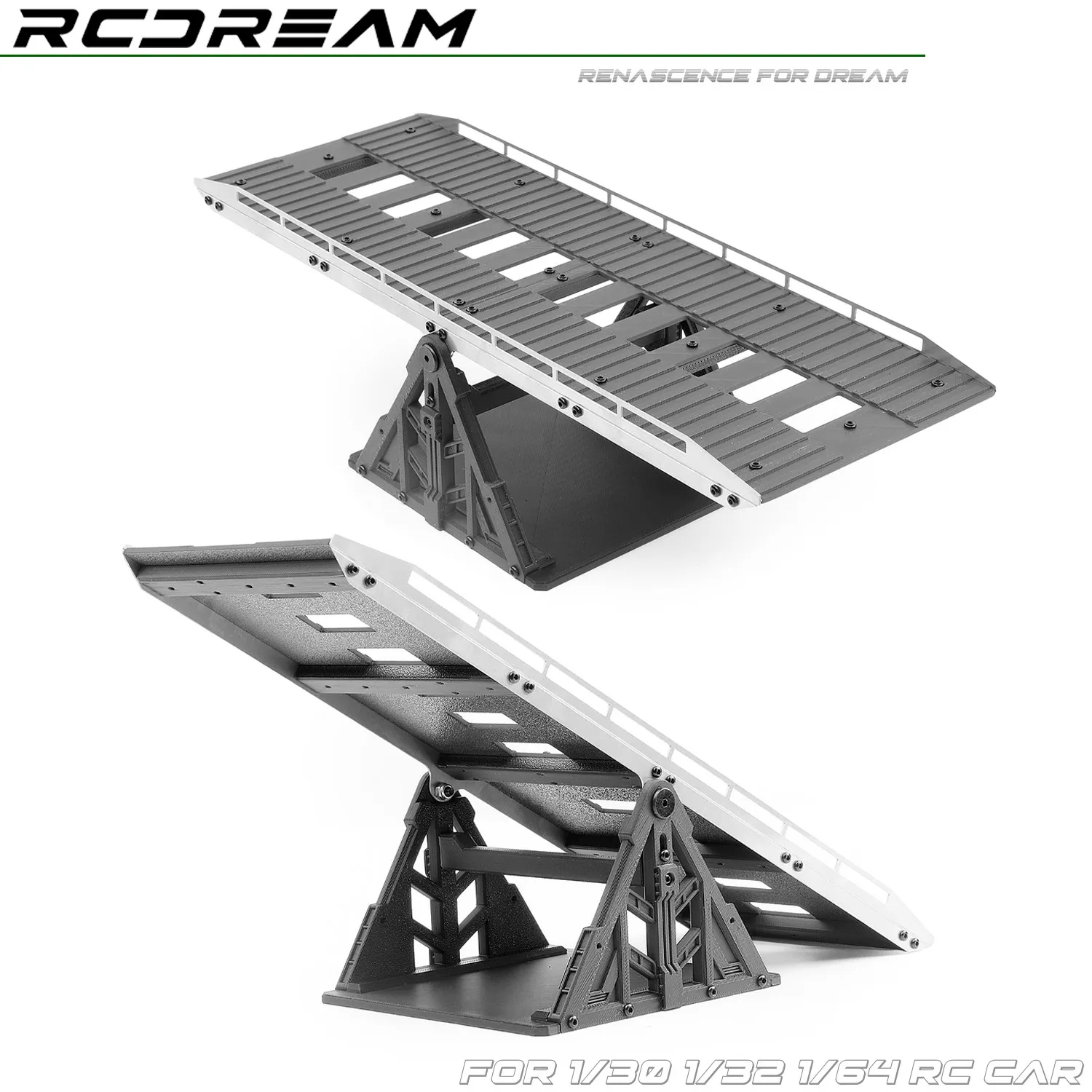 AIRC 1/30 V01 Seesaw Climbing Model Car Off-road Track Simulation Roadblock For 1:32 Axial Scx30 Simulated Roadblock Seesaw