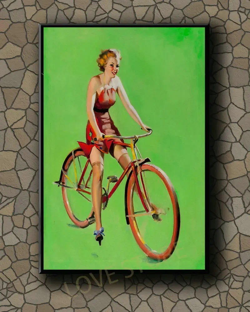 P065 Vintage Beautiful Pin-up Girl Classic Picture 184 Silk Fabric Poster Art Decor Indoor Painting Gift