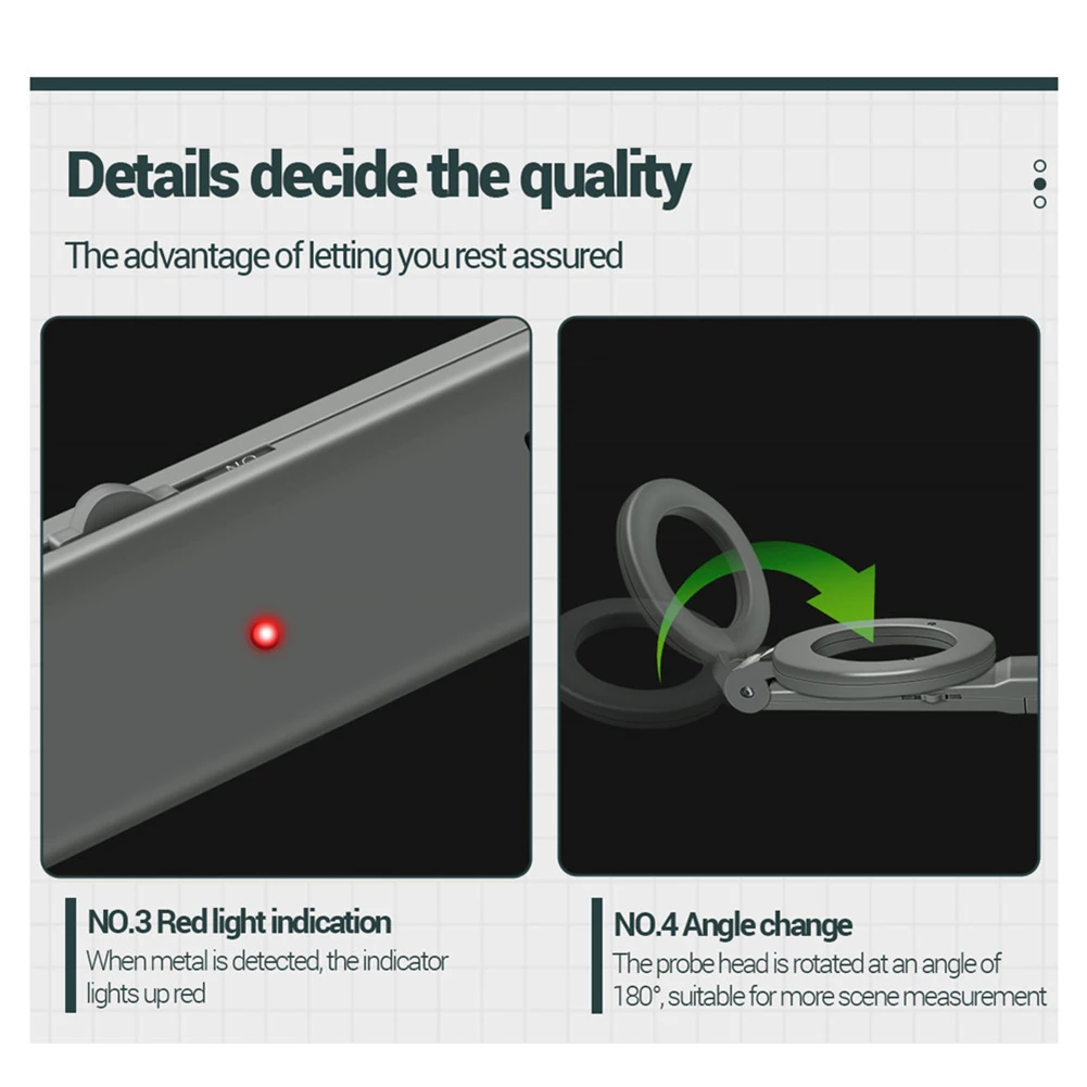 Metal Detector Handheld Safety Scanner Security Checker Instrument High Sensitivity Body Search Tools for Airport