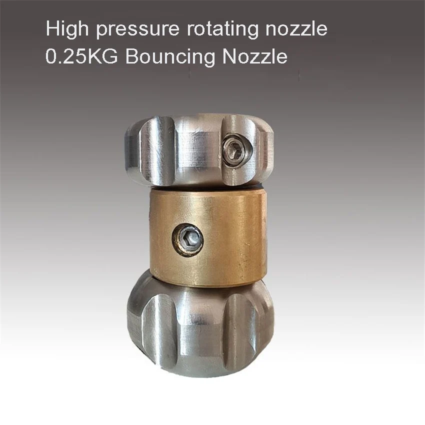 Mini Pipeline Dredging Gun Head High-pressure Cleaning Pagoda Sewer Rotating Stainless Steel Vibration Dredging Pipeline