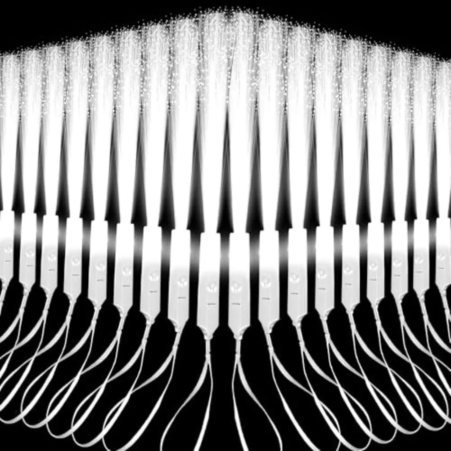 

Новая модель: 96 белых оптоволоконных палочек с LED-подсветкой, светящиеся в темноте, с 3 режимами света, размер M.