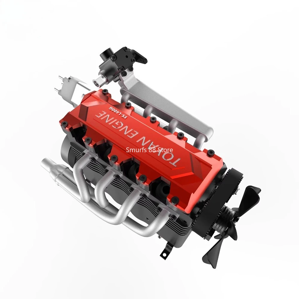 TOYAN L4 Engine Model Start Kit Metal Inline Four-cylinder Engine Model 14CC Water-cooled Engine Model Kit Toy Gift FS L400G view 4