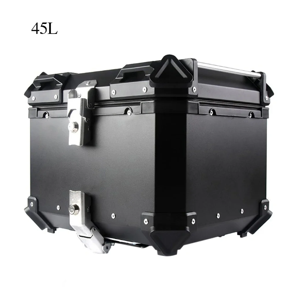 

45L Universal Motorcycle Aluminum Alloy Rear Trunk Luggage Case Quick Release Electric Motorbike Waterproof Tail Box Storage Box