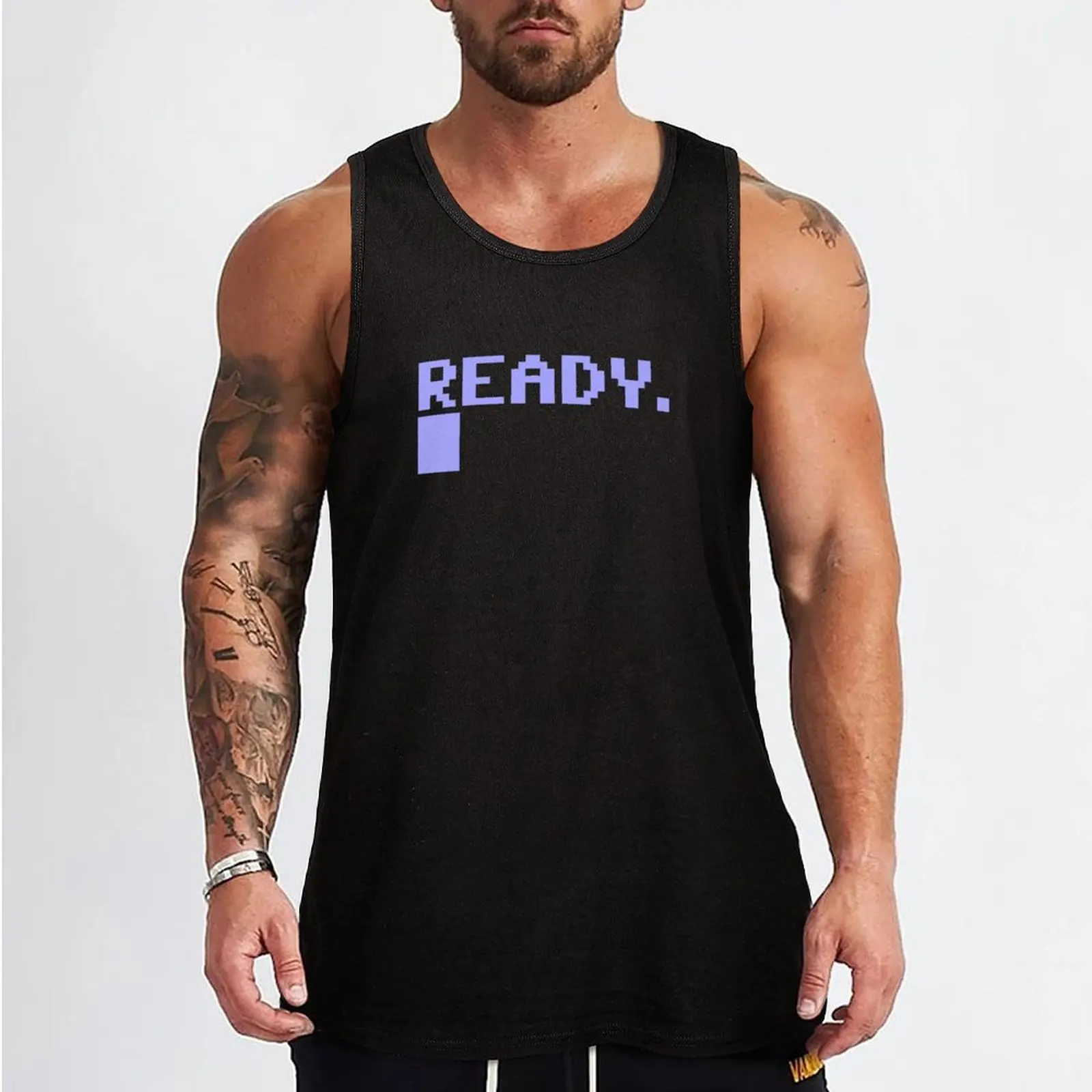 Commodore C64 Ready Tank Top Men's t-shirts summer clothes men gym gym t-shirts man